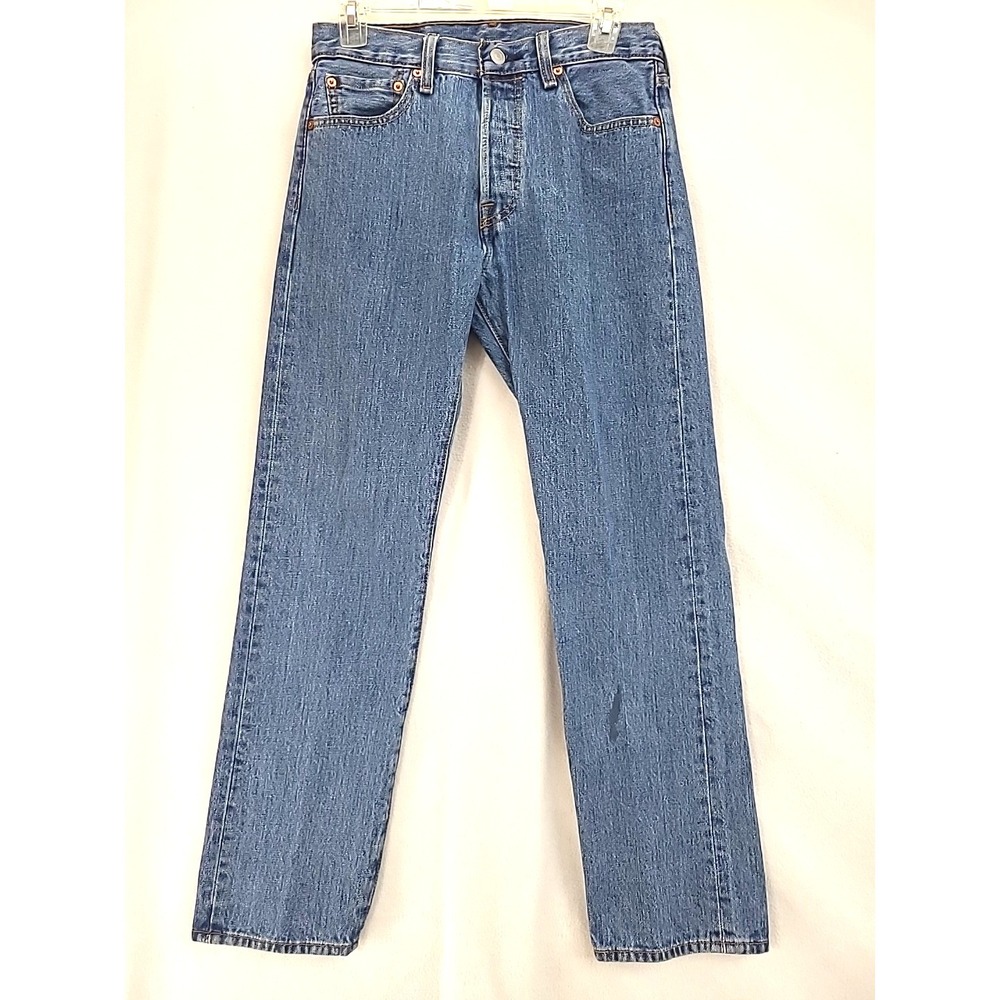 Levis 501 Button Fly‎ Jeans 29x30 Med Wash Mid Rise Boot Cut Rodeo Cowboy